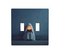 Livre de lecture fantôme double bande à bascule plaque murale interrupteur décoratif taille standard - 11,4 x 11,4 cm