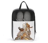 Livre de lecture fantôme en vitrail avec sac à chaussures de chat pour voyage, usage quotidien, sac de rangement anti-poussière pour chaussures de golf