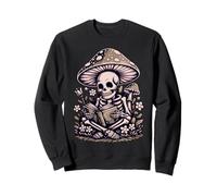 Livre de Lecture Gothique rétro Motif Champignon Floral Sweatshirt