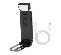 Livre de lecture Lumière, 1.38x0.71x4.41 pouces, clip-on rechargeable pour lampe à lampe fonctionne avec des lectures de nuit de la minuterie de 45 minutes, un bureau de luminosité à 6 niveaux