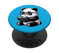 Livre de lecture panda Bibliothécaire Kawaii Bookworm PopSockets PopGrip Interchangeable
