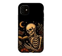 Livre de Lecture Squelette The Reader Gothic Tarot Halloween Coque pour iPhone 11