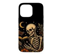 Livre de Lecture Squelette The Reader Gothic Tarot Halloween Coque pour iPhone 14 Pro Max