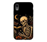 Livre de Lecture Squelette The Reader Gothic Tarot Halloween Coque pour iPhone XR