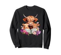 Livre de Lecture Whimsical Highland Famille de Vache Sweatshirt