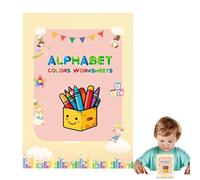 Livre de lettres de l'alphabet - Carnet de travail pour - Livre d'apprentissage pour débutants - Manuel de pratique de lettre préscolaire - Feuilles d'activités scolaires précoces - Tampon