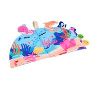 Livre de lingettes pour bébé | Early Education Livre en tissu | Toucher interactif et toucher doux qui couine pour les filles de 6 à 12 mois de culture du transport cérébral des connaissances bien