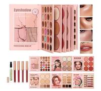 Livre de maquillage 6 couches, longue durée, haute pigmentation | Set illuminateur et fard à paupières 60 couleurs, pour femmes, filles, vie quotidienne, rendez-vous, mariage, bal, fête, travail