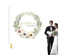 Livre de mariage - Registre des visiteurs pour fêtes d'anniversaire - Couverture rigide élégante - Pour réception de mariage, anniversaire, fête prénatale, douche nuptiale, événement de mariage