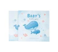 Livre de mémoire pour bébé pour les étapes de la première année - Empreinte de main et de pas - Livre de suivi de la croissance - Album de scrapbooking