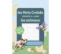 Livre de mots croisés Pour enfants de 5-6 ans: livre de mots mêlés - Plus de 400 mots d’animaux, Animaux marins, Poissons : Un jeu amusant et ... et développer la mémoire | 120 pages.