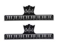 Livre de Musique, Clip de Note en Plastique, 2 Pièces, Accessoires d'instruments de Musique, Titulaire de la Page Noir Pour Musiciens, Enseignants, Étudiants, Professionnels et Amateurs