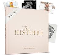 Livre De Naissance - Album Photos Et Naissance - Cadeau Naissance 132 Pages Et Album Photo Scrapbooking ¿ Livre Naissance Bébé Garçons Et Filles ¿ Photos De 10 X 15 Et 15 X 10 Cm (Crème)