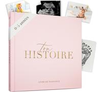 Livre De Naissance - Album Photos Et Naissance - Cadeau Naissance 132 Pages Et Album Photo Scrapbooking ¿ Livre Naissance Bébé Garçons Et Filles ¿ Photos De 10 X 15 Et 15 X 10 Cm (Crème)