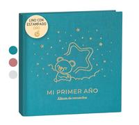 Livre de Naissance Bébé Ma Première Année | Album de Naissance et Livre Souvenir Bébé pour coller des photos et écrire | Album Photo Bebe avec stickers idéal comme Cadeau Naissance Fille et Garcon