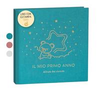 Livre de Naissance Bébé Ma Première Année | Album de Naissance et Livre Souvenir Bébé pour coller des photos et écrire | Album Photo Bebe avec stickers idéal comme Cadeau Naissance Fille et Garcon