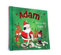 Livre de Noël personnalisé avec Le prénom de l'enfant - Adam, As-tu été Sage ? - 15x15cm