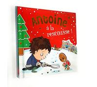 Livre de Noël personnalisé avec Le prénom de l'enfant" Antoine à la rescousse" - 15x15cm