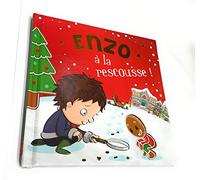 Livre de Noël personnalisé avec Le prénom de l'enfant"Enzo à la rescousse" - 15x15cm