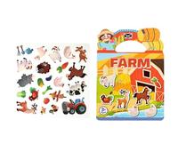 Livre De Pegatinas Para Niños - Aprendizaje Temprano De Habilidades Motoras Finas, Livre De Pegatinas De Dibujos Animados De Juguetes Para Niños, Para Viajes, Viajes Por Carretera, Actividades De Jard