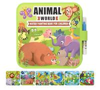 Livre De Peinture À L'Eau - Activités Éducatives pour l'Apprentissage,Livre De Peinture À L'Eau Jouets D'Apprentissage - pour Noël Anniversaire Garçons Filles École Salle de Classe Voyage Avion