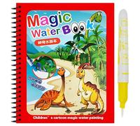 Livre de peinture à l'eau | Blocs d'activités réutilisables pour l'éducation précoce avec différentes scènes de dessin animé, compatible pour la maison et l'école
