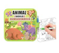 Livre De Peinture À L'Eau - Jouets Éducatifs Réutilisables Pour L Apprentissage - Livre de Coloriage Aquarelle et Activités de Peinture,pour Noël Anniversaire Garçons Filles École Salle de Classe