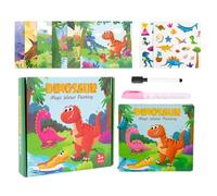 Livre de peinture de dinosaures, cahier d'apprentissage de l'aquarelle pour les artistes en bas âge, bloc de coloriage sans gâchis avec pages magiques, jouet éducatif créatif pour garçons, filles, étu