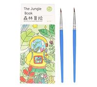 Livre de peinture de poche, thème de dessin animé, reconnaissance des couleurs, Coordination œil-main, livre de coloriage à l'eau, pour enfants de la maternelle (Forêt)