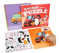 Livre de Peinture par Numéros avec Stickers Créatif Interactif et Éducatif | Cahier d'Activités Puzzle Stickers Pour Garçons, , Filles, , en Voiture, Réunion,