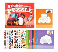 Livre de Peinture par Stickers Entraînement Motricité Fine Interaction | Cahier d'Activités Puzzle Stickers Pour Garçons, , Filles, , en Voiture, Réunion,