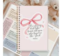 Livre de plan d'étude biblique 365 jours, livre de plan d'étude biblique de taille A5 avec méthode SOAP, sections de notes de sermon, prière, observation et application, cadeau pour la fête des enseig