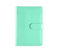 Livre de planification budgétaire financière A6 en cuir avec feuilles mobiles Vert