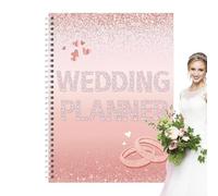 Livre de planification de mariage, carnet de planification de mariage | Planificateur de budget de mariage mousseux | Fournitures matrimoniales, gestion du budget, livre de ressources pour