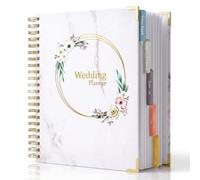 Livre de planification de mariage et organisateur pour mariée - Classeur de planification de mariage avec calendrier de compte à rebours, planificateur budgétaire, liste de contrôle, liste d'invités