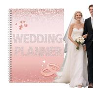 Livre de planification de mariage - Liste de contrôle de mariage pour mariée - Carnet souvenir d'agenda, scrapbooking, compte à rebours pour cérémonie, réception, papeterie esthétique