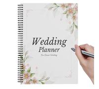 Livre de planification de mariage pour couples de mariés - Organisateur élégant à couverture rigide pour les détails de mariage, cadeau de fiançailles idéal pour les couples