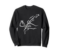 Livre de poète, écrivain, Plume de poésie, Art Minimaliste Sweatshirt