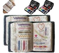 Livre de point de broderie et kit de couture, kit complet avec motifs et outils, guide portable pour les amateurs de bricolage, idéal pour les débutants et les amateurs de couture