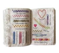 Livre de points à faire soi-même, livre de points de broderie créatif avec aiguille et fil, livre de broderie, carnet de points pour débutants et amateurs de broderie (B)