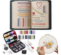 Livre De Points À Faire Soi-même, Livre De Points De Broderie Créatif, Broderie Point De croixs Kit Complet Debutant, Instructions Étape Par Étape Avec Plus De 100 Pointss, Artisanat À La Maison