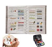 Livre de points de broderie - Guide de pour adulte, manuel de référence complet avec illustrations de techniques | Instructions étape par étape (français non garanti) pour les débutants et les