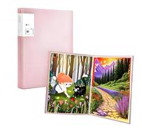 Livre de présentation de stockage de peinture au diamant, dossier transparent A3 avec 40 pochettes transparentes pour peintures au diamant 30 x 40 cm ou moins