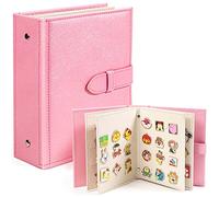 Livre de présentation en émail pour épingles, pour afficher et échanger vos épingles Disney, capacité de 42 broches, support d'épingles, en cuir, compatible avec dos en caoutchouc, rose