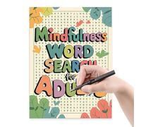 Livre de Puzzle de Recherche de Mots Adultes - 400+ Word à thème Find Games, Mindfulness Brain Training, Big Print Activity Collection, Fun Stress Relief Puzzles, Positive Thinking Challenge | Cadeau