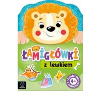 Livre de puzzles avec un lion. Livre d'autocollants 4+