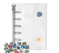 Livre de rangement d'autocollants réutilisable | Carnet de notes esthétique transparent pour scrapbooking, planificateur, décoration, voyage, école, salle de classe