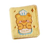 Livre de rangement en peluche douce pour cartes de dessin animé Capybaras Butter Bear Petit album photo 7,6 cm Album photo classeur pochettes album photo en peluche