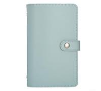Livre de rangement en PU avec pince à billets double usage et petit format de livre de compte pour un enregistrement financier constant (bleu)