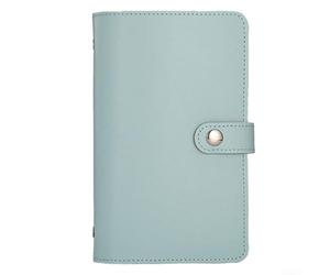 Livre de rangement en PU avec pince à billets double usage et petit format de livre de compte pour un enregistrement financier constant (bleu)